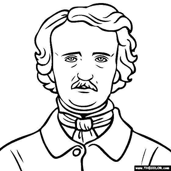 Edgar allan poe coloring page edgar allan poe edgar allan millie marotta coloring book