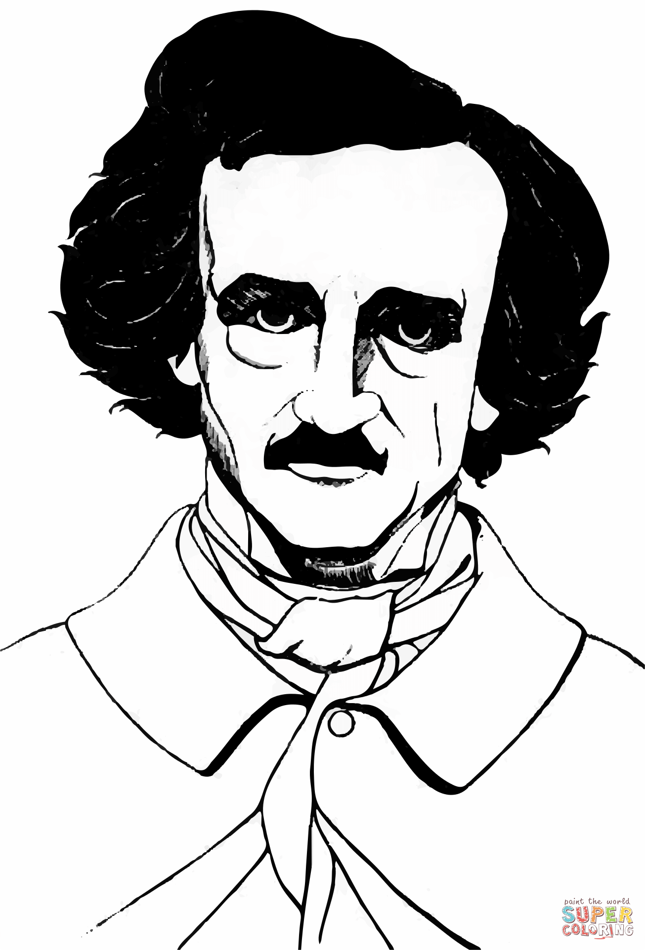 Edgar allan poe coloring page free printable coloring pages