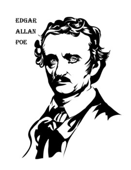 Edgar allan poe coloring page by brooke helwig tpt