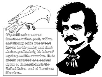 Edgar allen poe coloring tpt