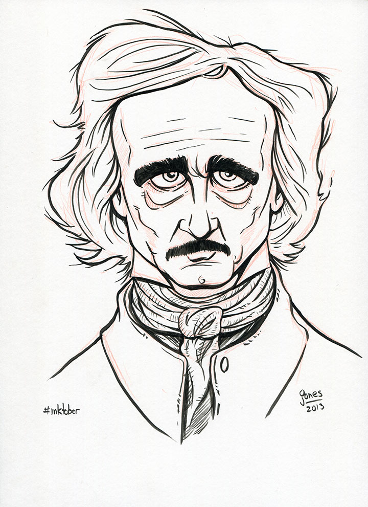 Inktober edgar allan poe by atlantajones on