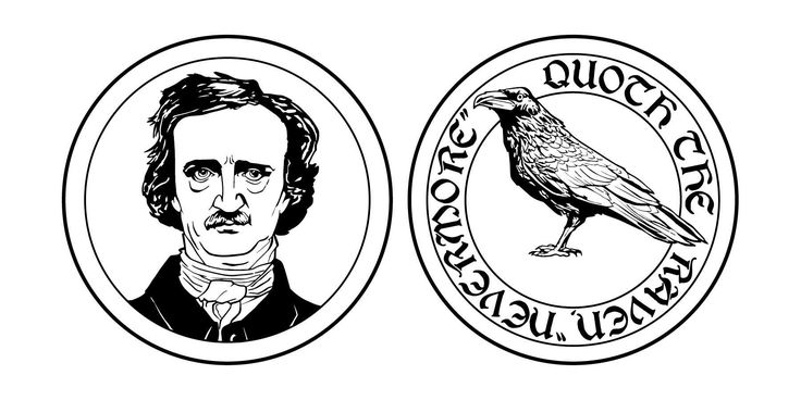 Edgar allan poe playing cards clipart edgar allan poe coloring books poe