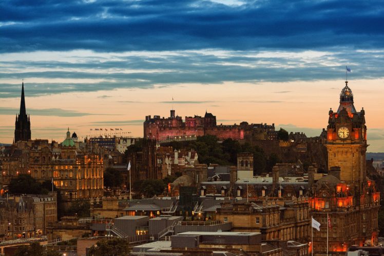 Edinburgh skyline cities city sunset wallpapers hd desktop and mobile backgrounds