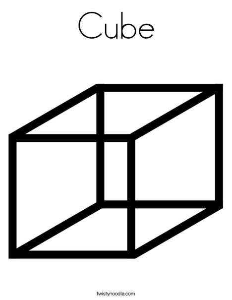 Cube coloring page