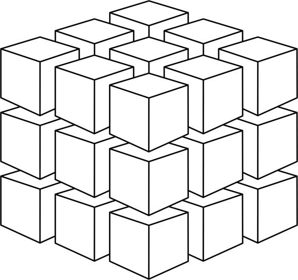 Blank rubik cube stock illustrations royalty