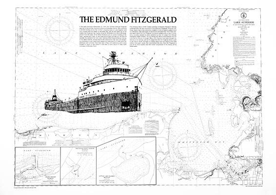 The edmund fitzgerald drawing by wesley mutch