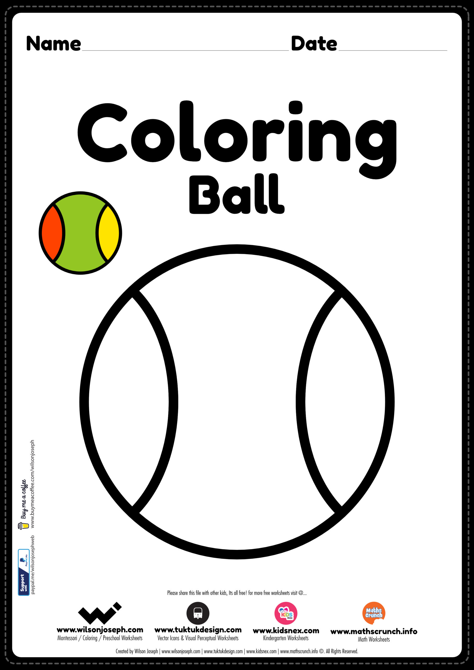 Ball coloring page