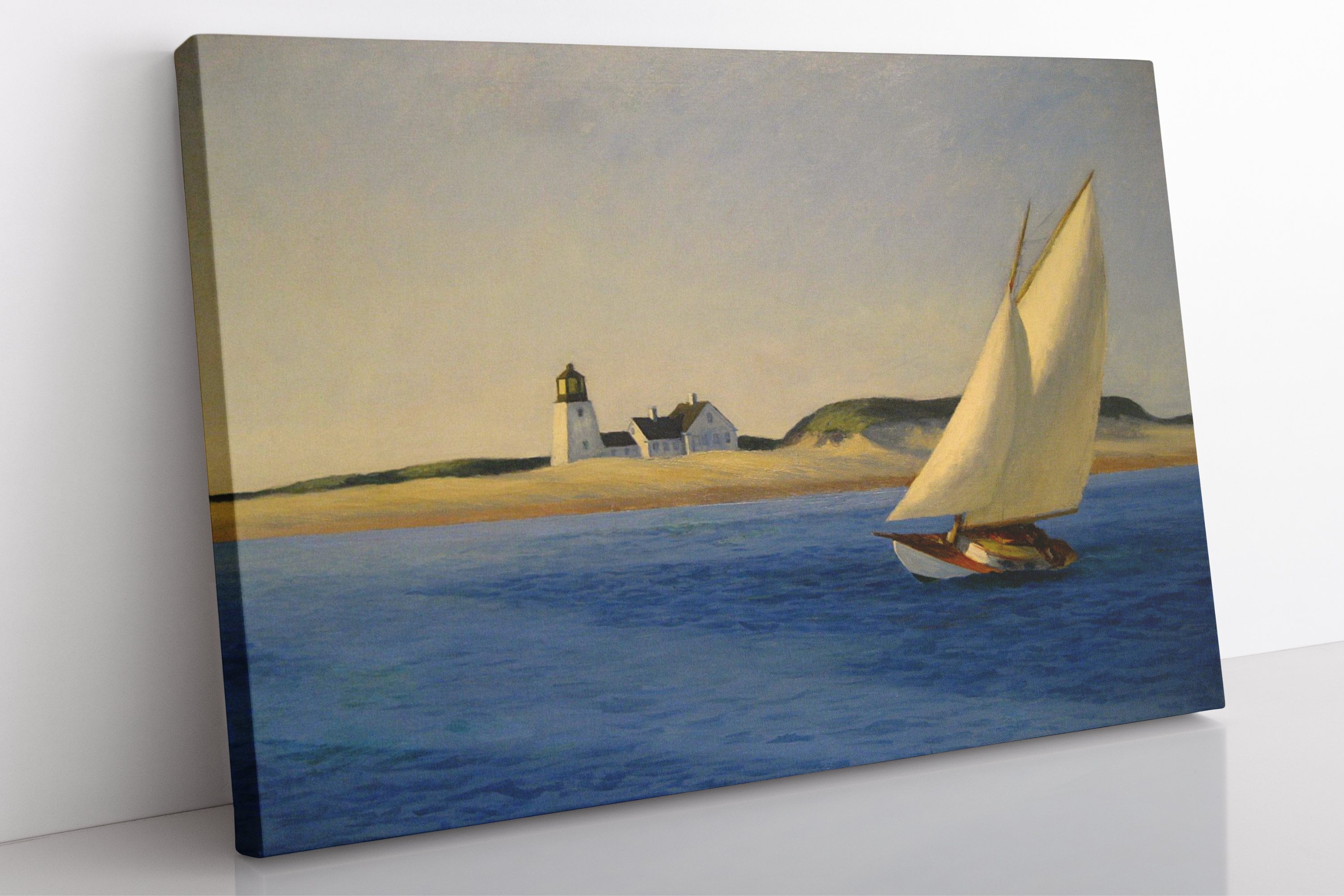 Edward hopper the long leg canvas wall art framed nautical landscape fine art canvas print classical american art famous paintings