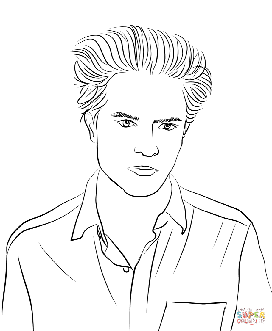 Edward cullen coloring page free printable coloring pages