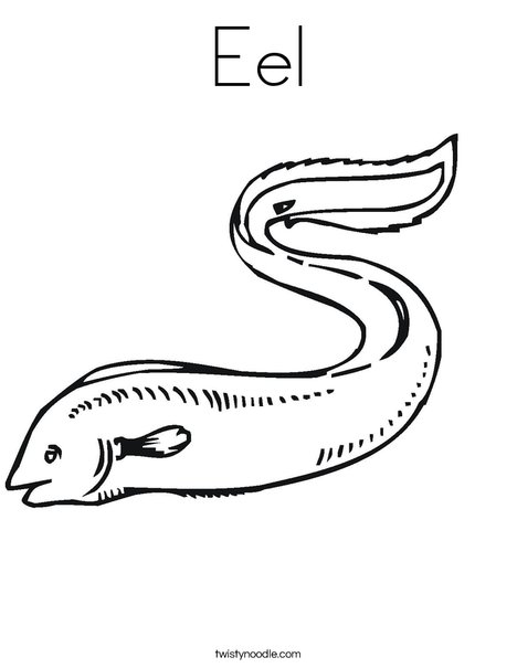 Eel coloring page