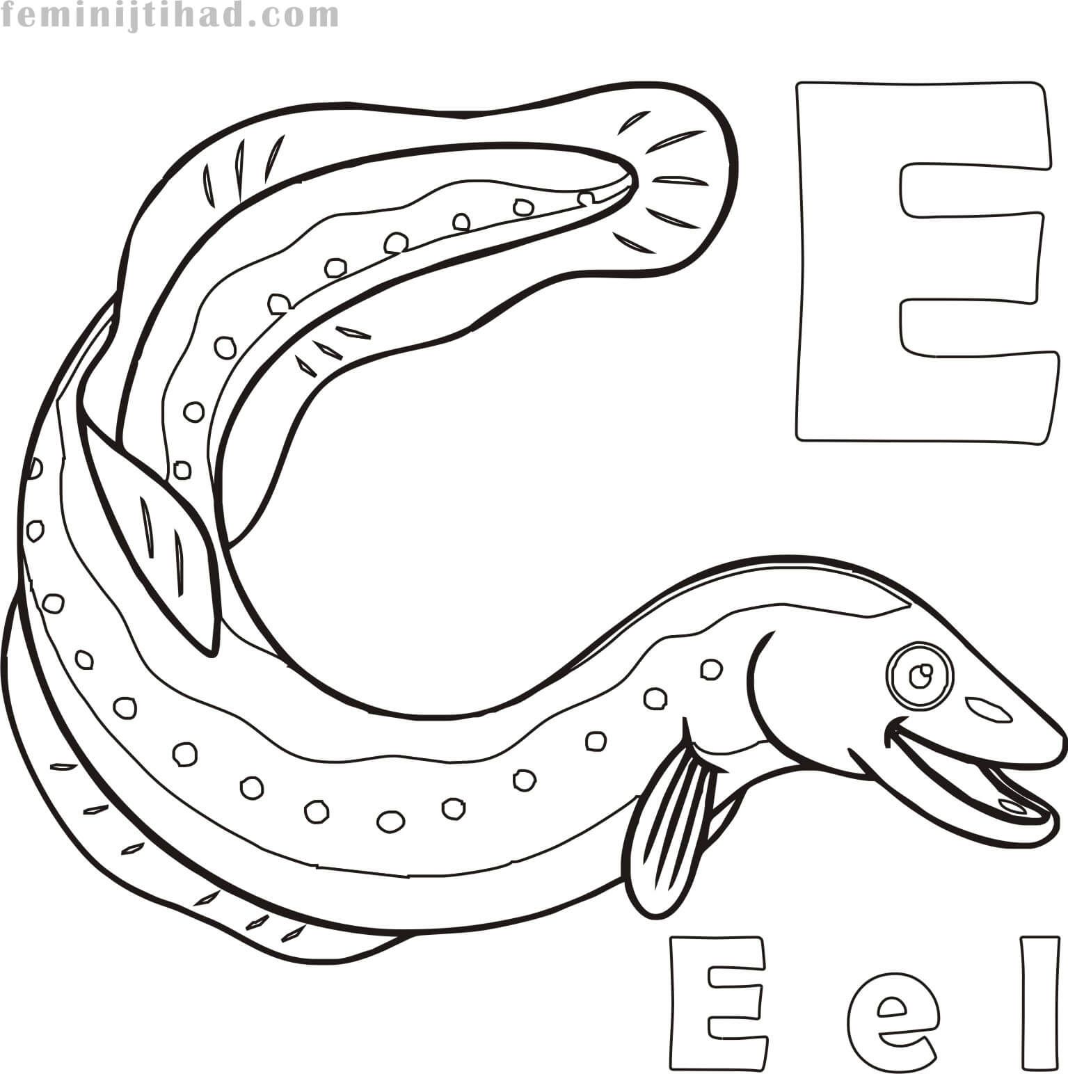 Free eel coloring pages pdf