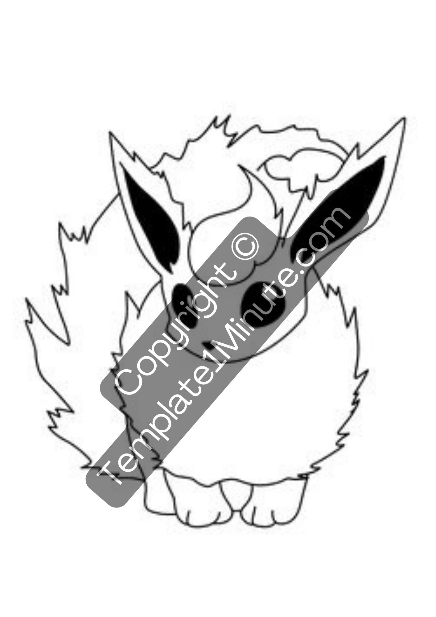 Eevee pokemon coloring pages printable template in pdf â