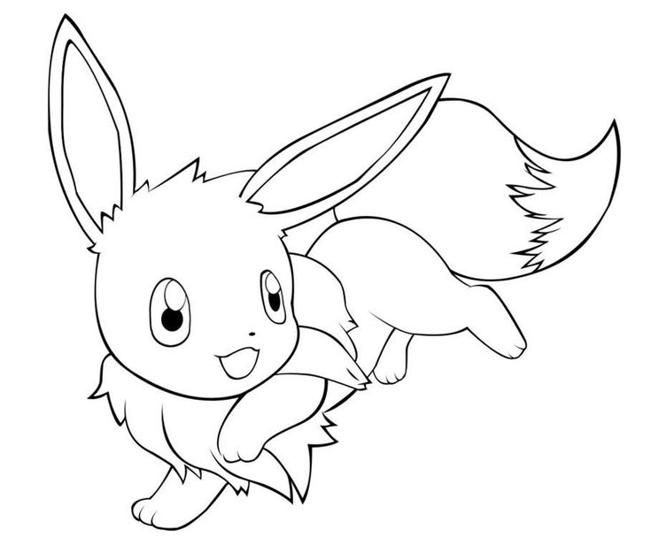 Kawaii eevee coloring pages