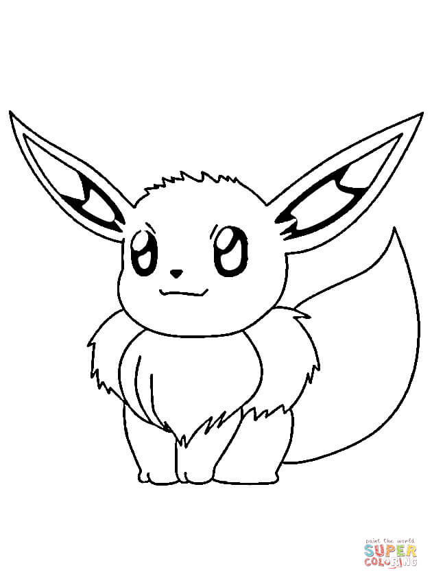 Eevee coloring page free printable coloring pages