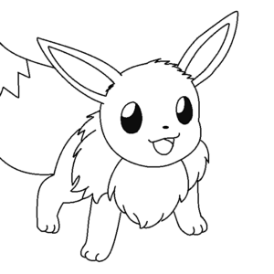 Eevee pokemon coloring pages printable for free download