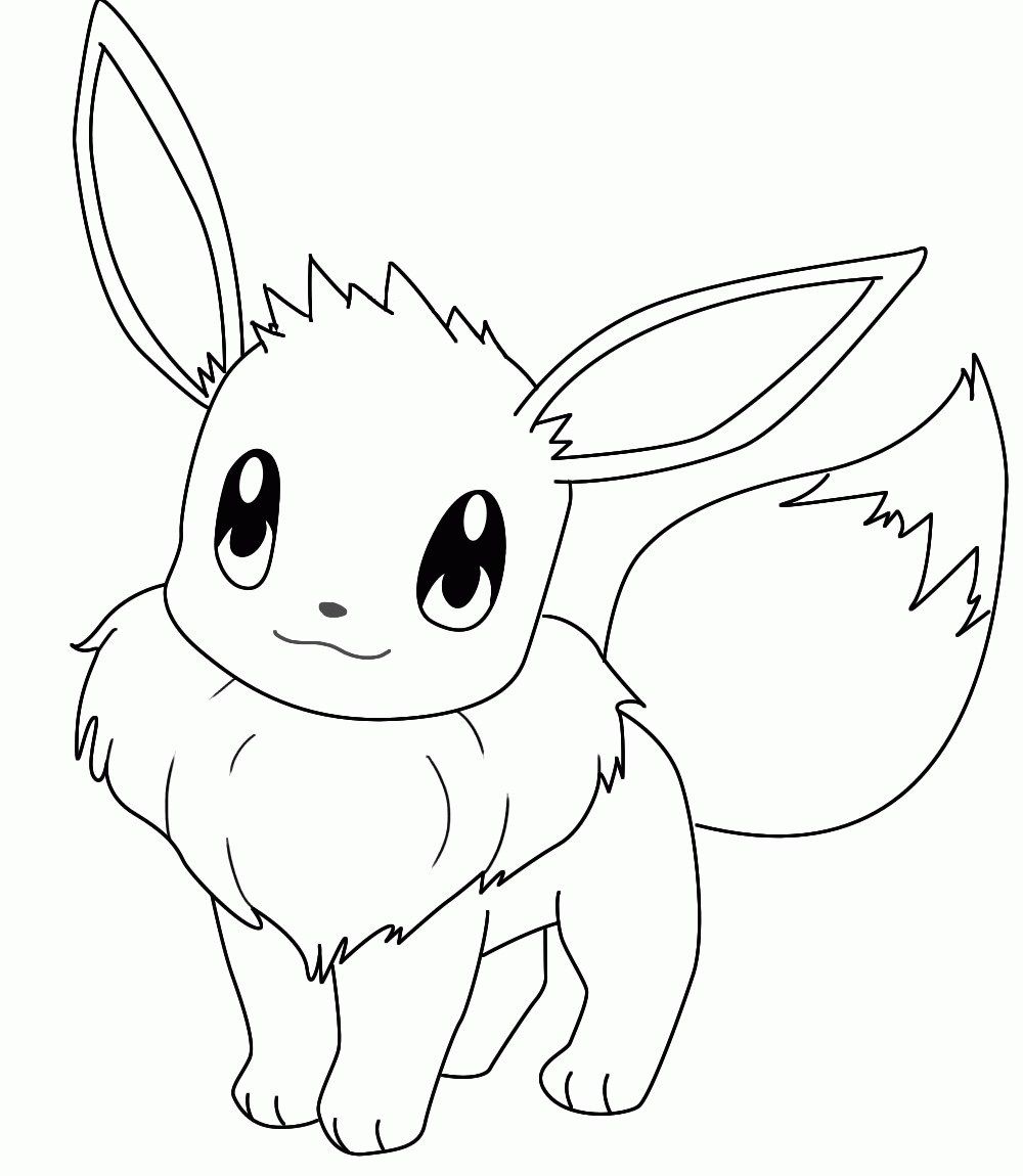 Pokemon coloring pages eevee pokemon coloring page eevee coloring pics coloring home