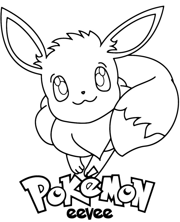 Eevee coloring page pokemon