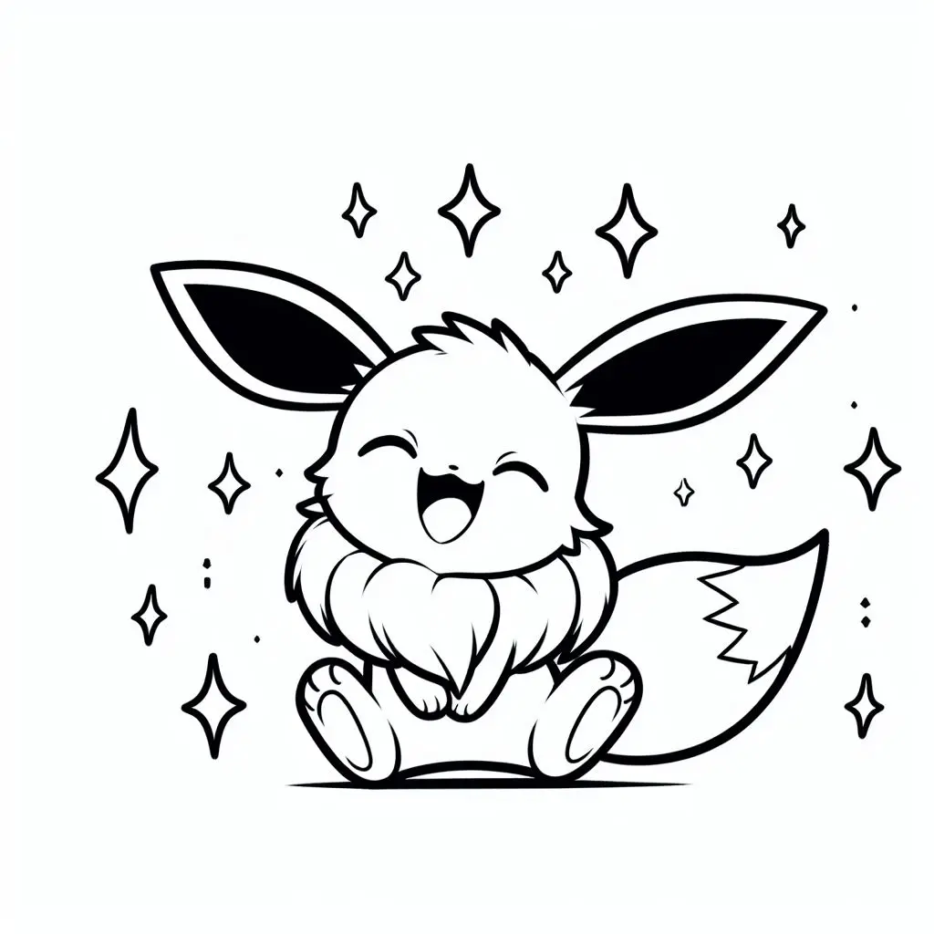 Pokemon eevee coloring page