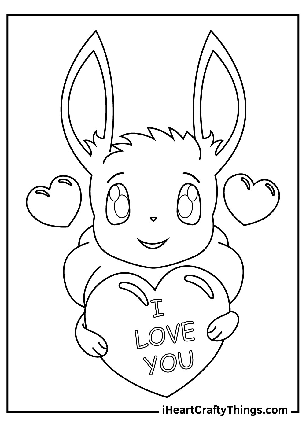 Eevee pokemon coloring pages free printables