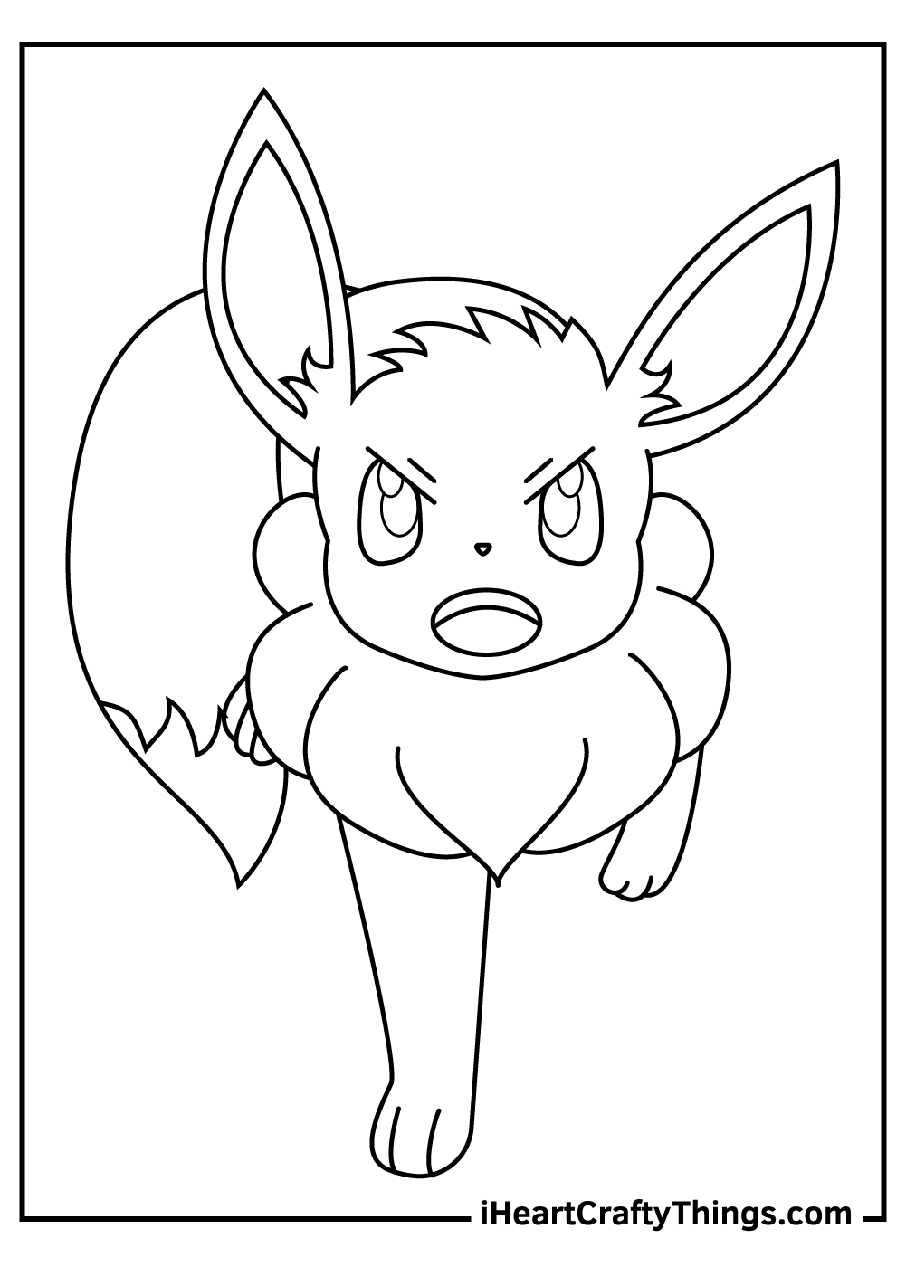 Eevee pokemon coloring pages free printables