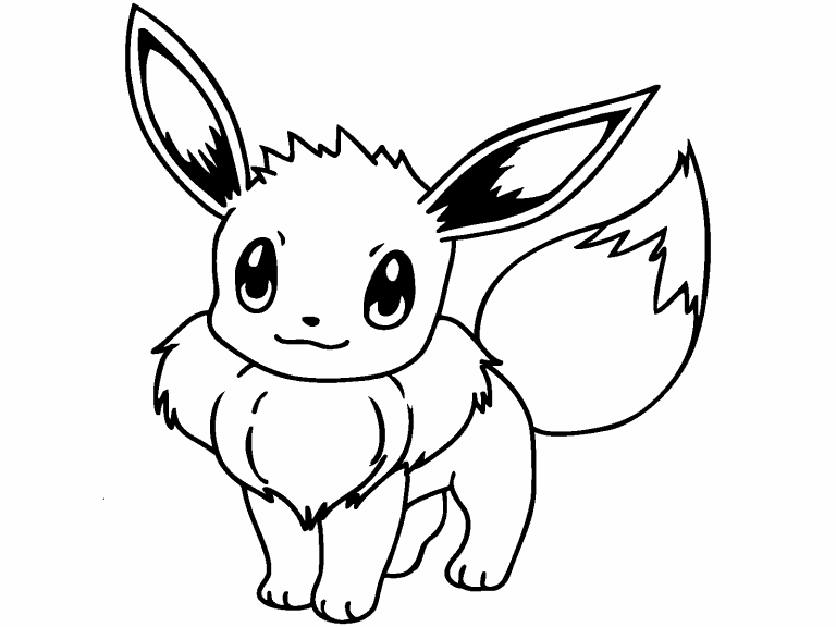 Eevee pokemon coloring page