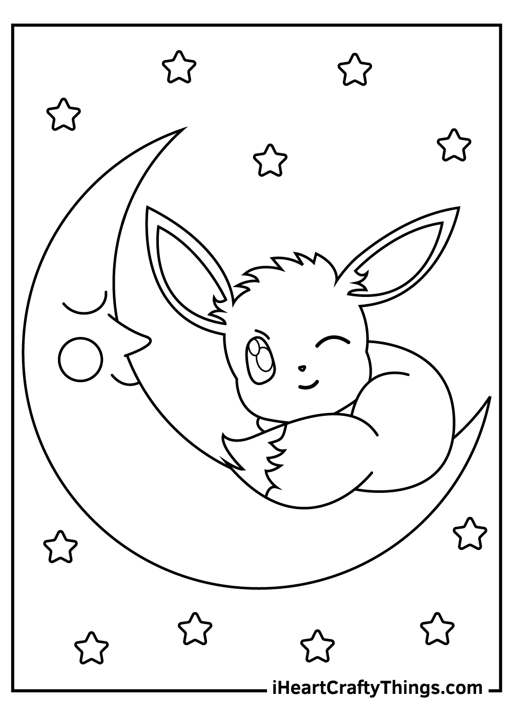 Eevee pokemon coloring pages free printables