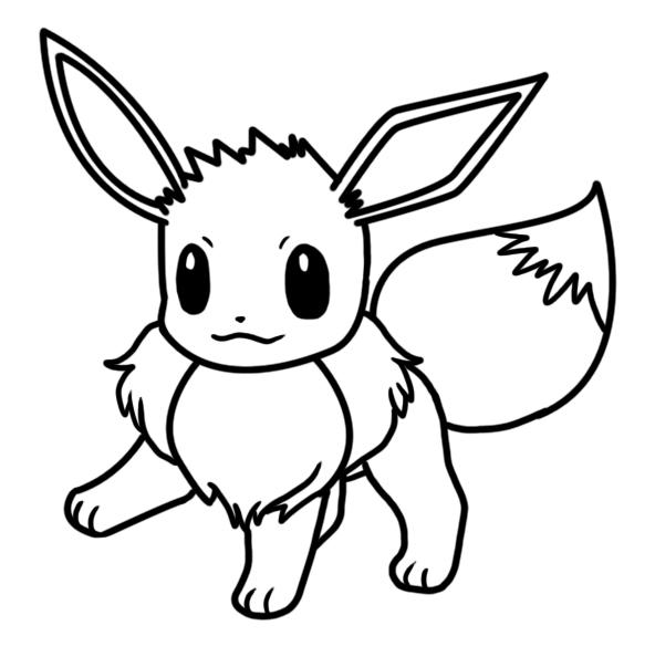 Eevee coloring page by bellatrixie