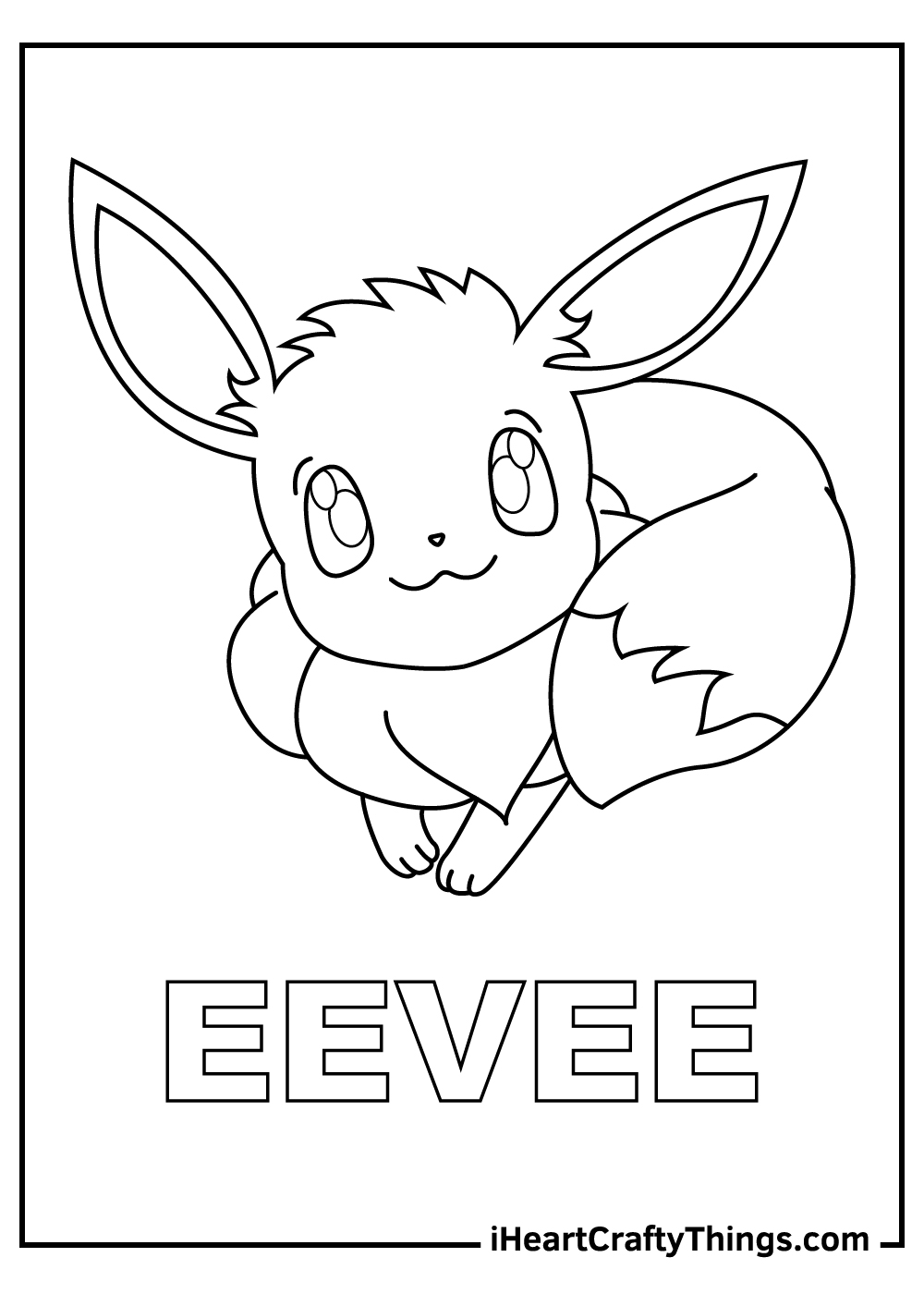 Eevee pokemon coloring pages free printables