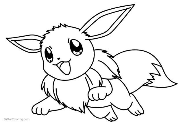 Great picture of eevee coloring pages