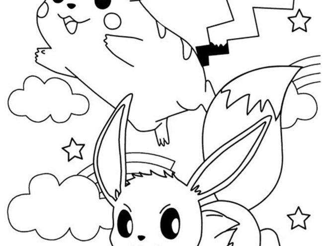 Free easy to print eevee coloring pages