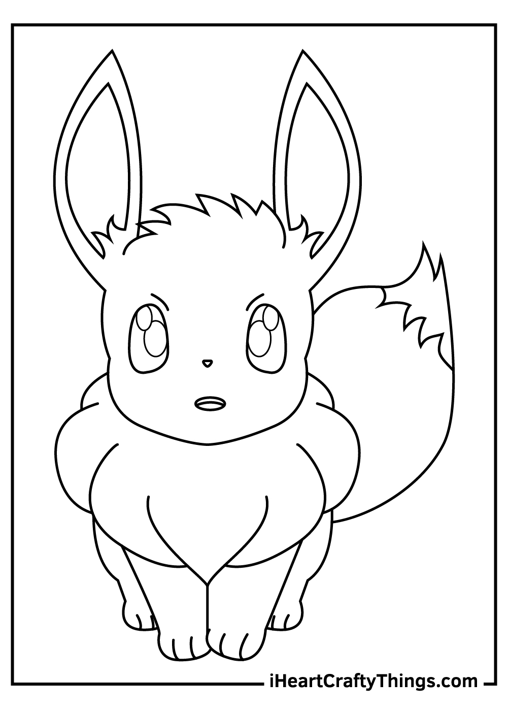 Eevee pokemon coloring pages free printables