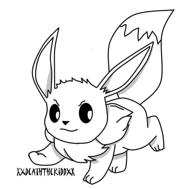 Great picture of eevee coloring pages