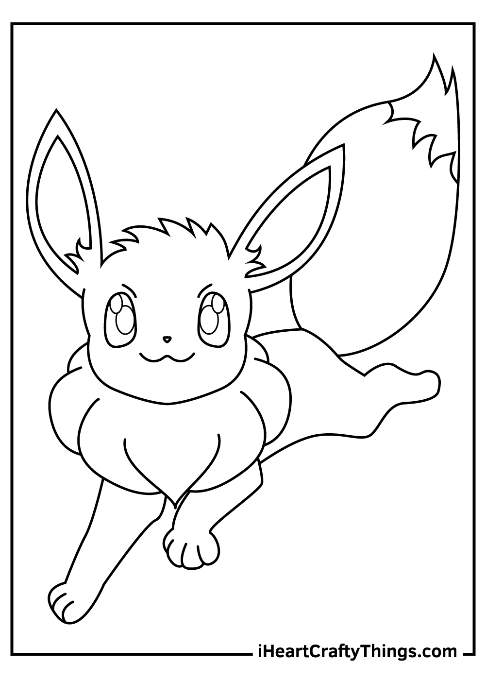 Eevee pokemon coloring pages free printables