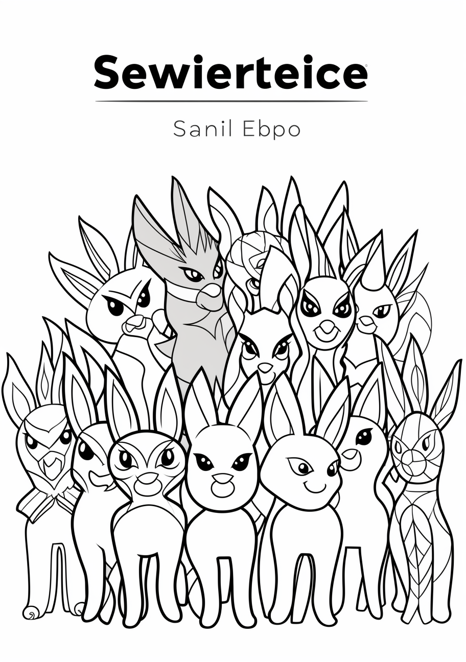 Eeveelutions group clear illustration