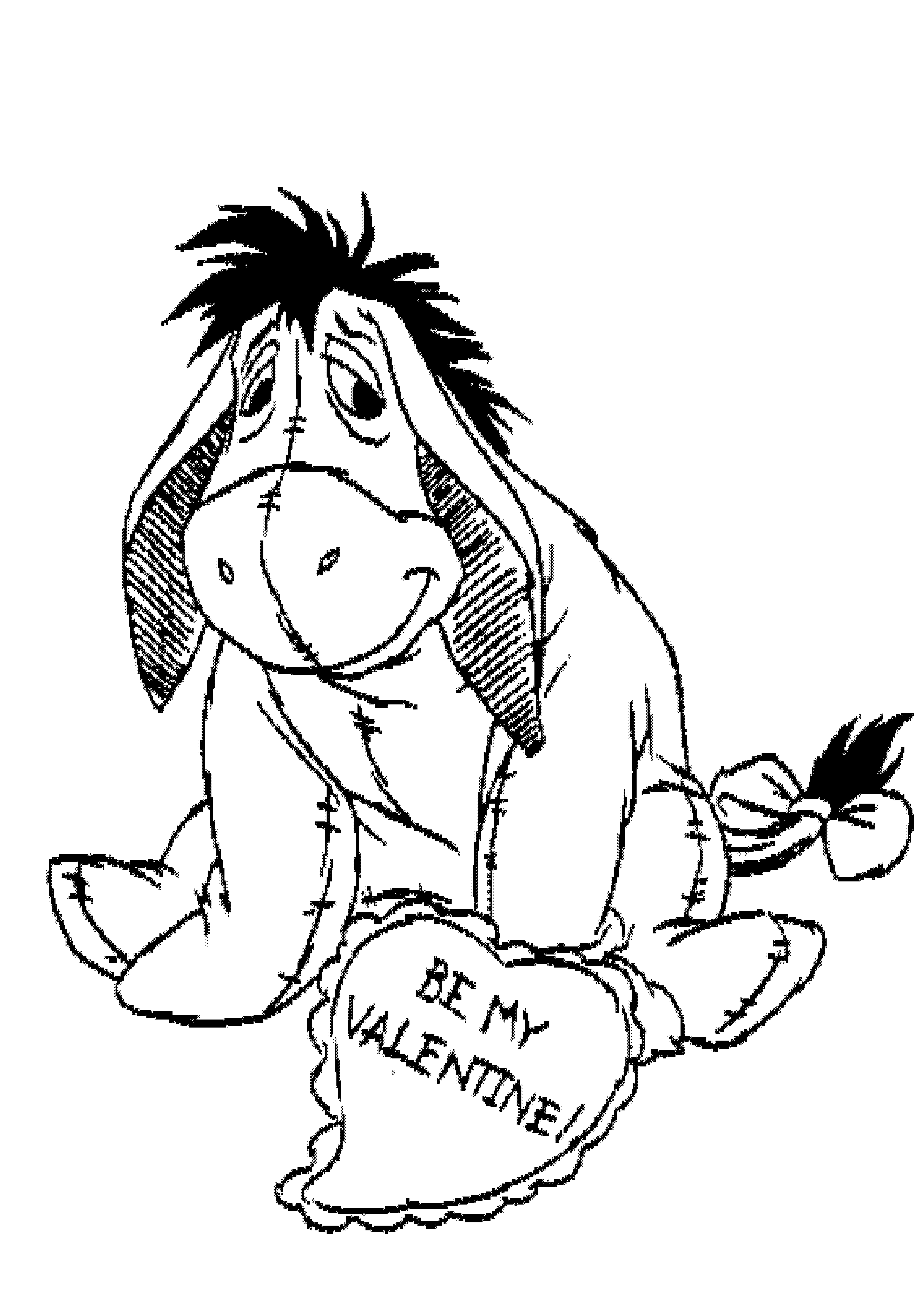 Free printable eeyore coloring pages for kids