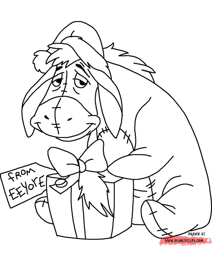 Eeyorechristmascoloringgif ã disney coloring pages christmas coloring sheets coloring pages