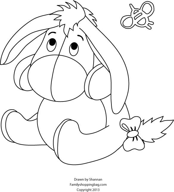 Eeyore coloring page