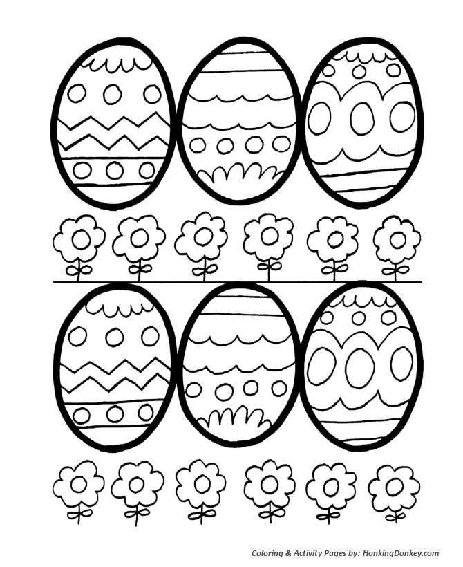 Easter egg coloring pages