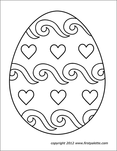 Easter eggs free printable templates coloring pages