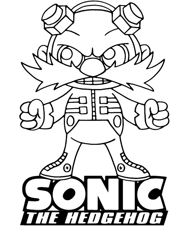 Doctor eggman coloring page sonic