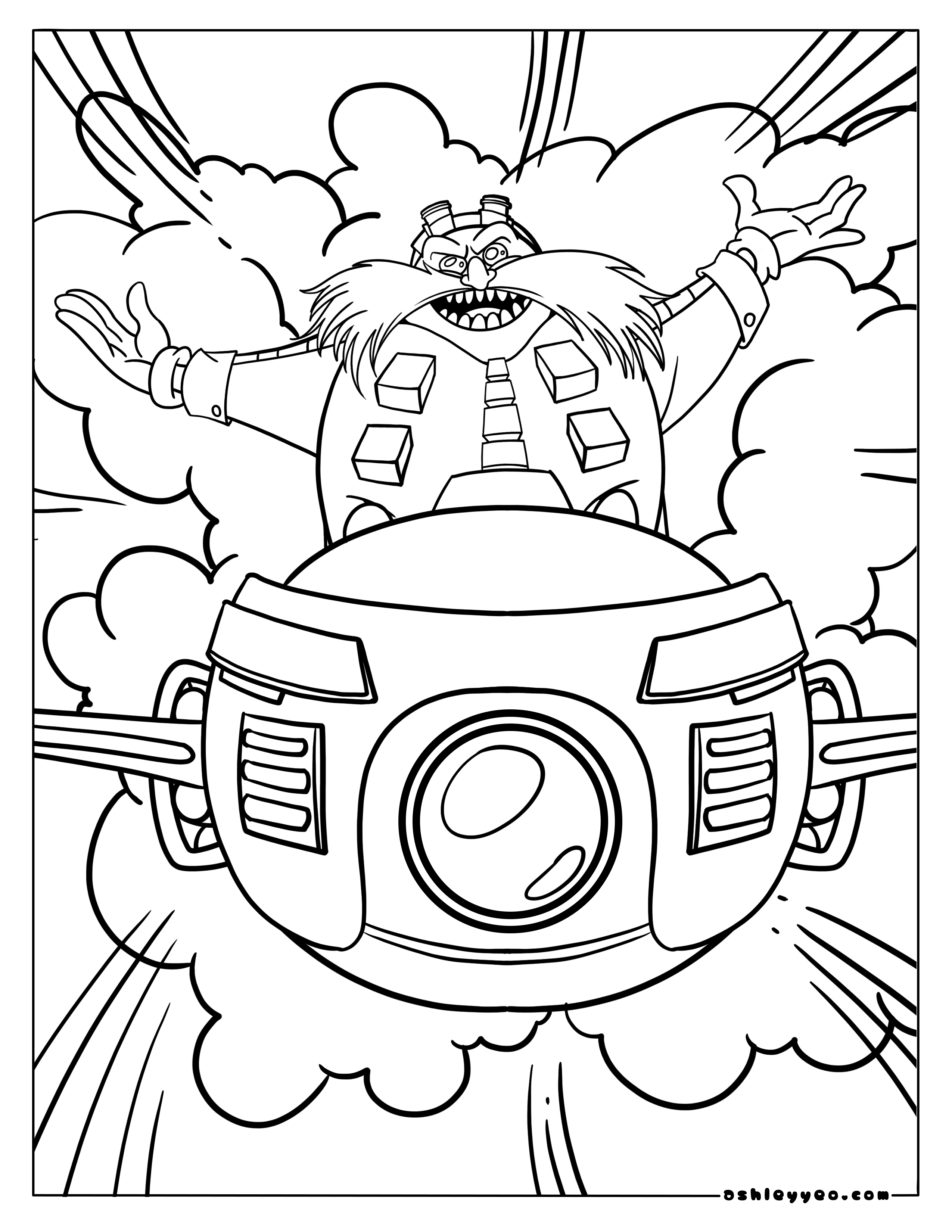 Free sonic coloring pages for kids