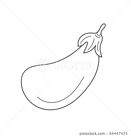 Simple coloring page eggplant the coloring