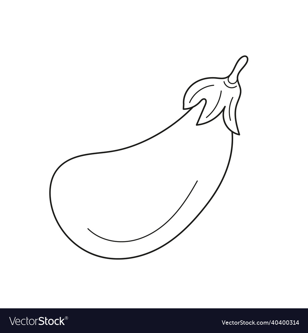 Simple coloring page eggplant the book royalty free vector