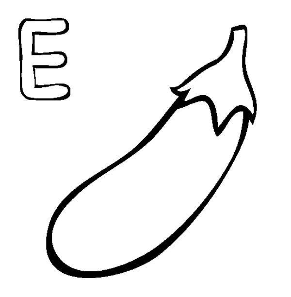 Eggplant colorg pages free prtable colorg pages learng letters vegetable colorg pages