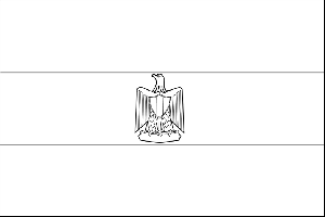 Egypt flag coloring page