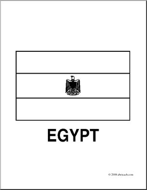 Clip art flags egypt coloring page i