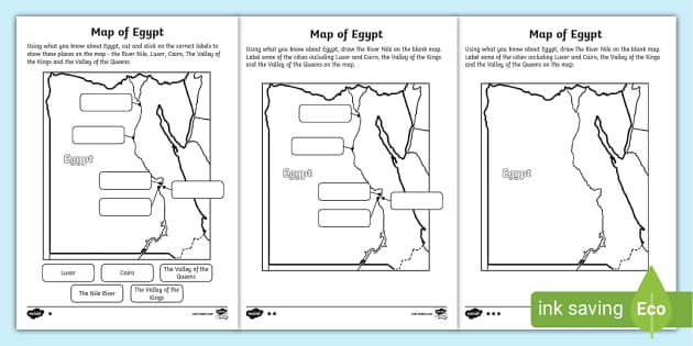 Ancient egypt map worksheet â history teacher made