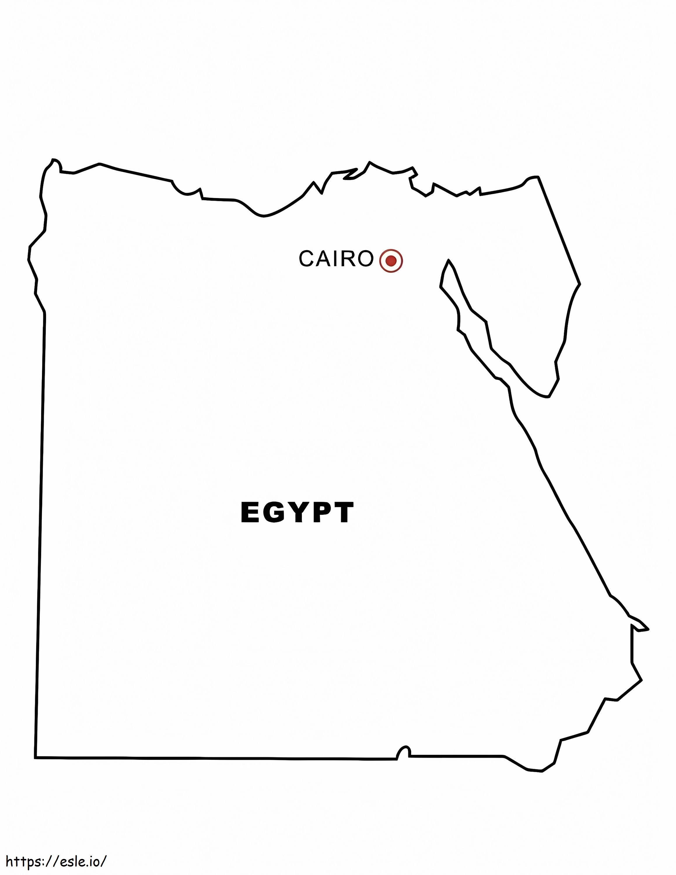 Egypts map coloring page