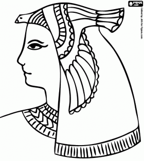 An egyptian goddess with a bird headdress coloring page ancient egypt crafts egypt crafts egyptian crafts