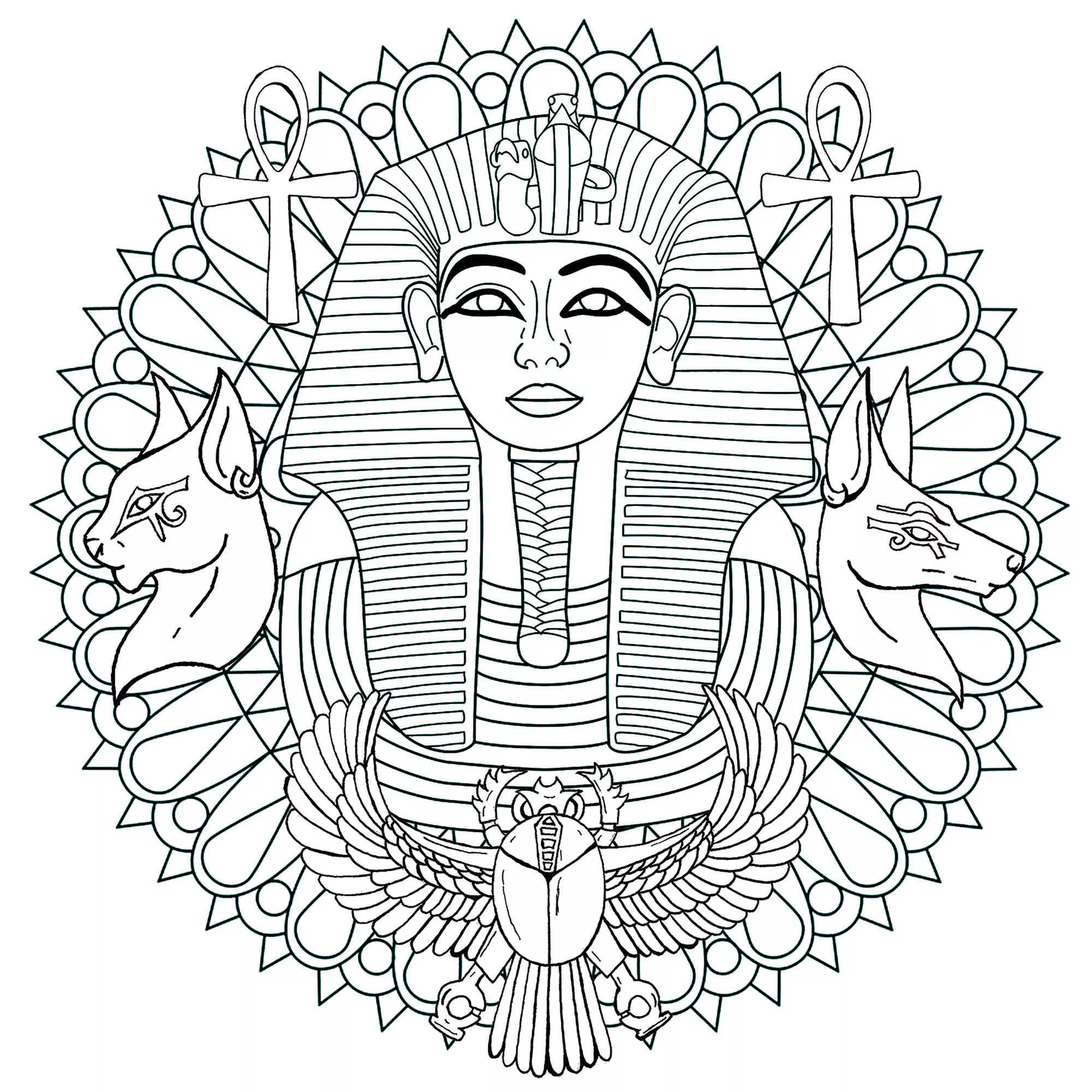 Excellent egyptian coloring pages pdf